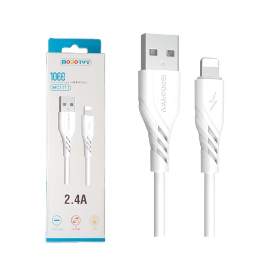 Modorwy Cable MC1111 Lightning 2.4A 1m White Modorwy Cable MC1111 Lightning 2.4A 1m White